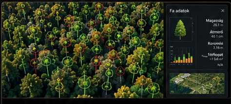 TreeDetect erdészeti elemző platform